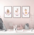 Plakaty Leśne zwierzęta w lesie lasu Wallie Studio Dekoracji