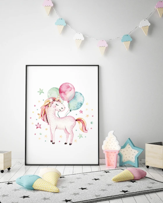 Plakaty Jednorożec Tęczowe Jednorożce Pegaz Unicorn Wallie Studio Dekoracji