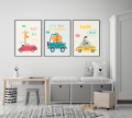 Zestaw Plakaty Autka Samochody Zwierzęta Dla Dzieci Wallie Studio Dekoracji