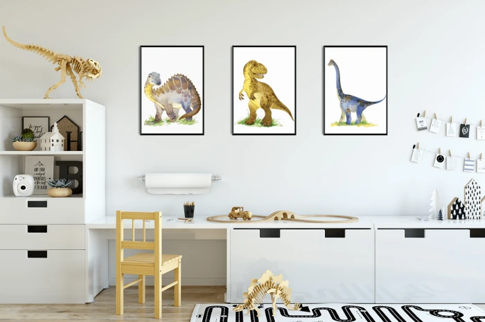 Zestaw Plakaty dla chłopca Dinozaury Dinopark Wallie Studio Dekoracji