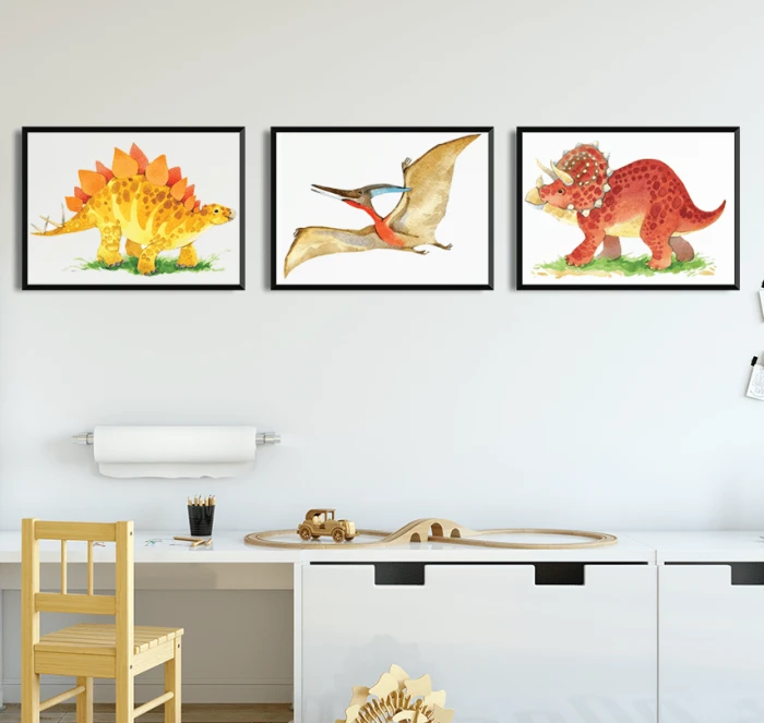 Zestaw Plakaty dla chłopca Dinozaury Dinopark Wallie Studio Dekoracji