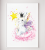 Plakat Królik Króliczek Wróżka Magia Różdżka Korona Wallie Studio Dekoracji