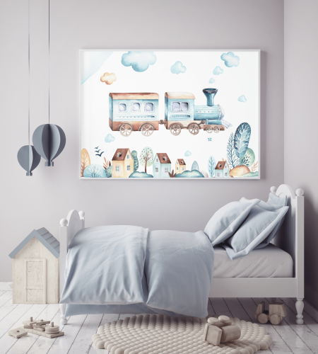 Plakat do pokoju chłopca Ciuchcia, Lokomotywa