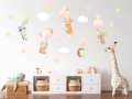 naklejki-scienne-zwierzaki-z-balonikami-wallie.jpg  Naklejki ścienne do pokoju dziecka – zwierzaki z balonikami, kolorowa dekoracja z motywem zwierząt