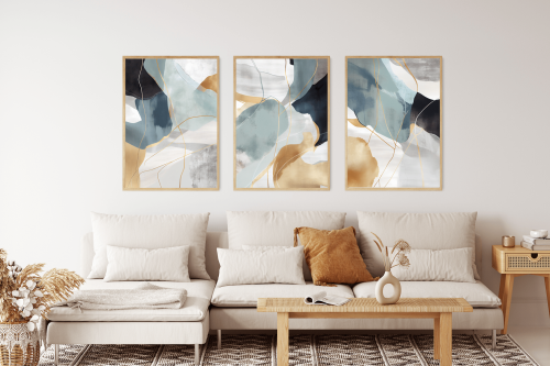 Nowoczesne plakaty abstrakcyjne 30x40 – elegancka kompozycja w stylu minimalistycznym, pasująca do salonu, sypialni lub biura.