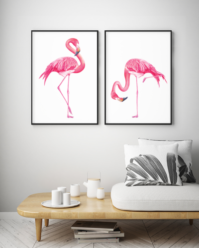 Plakaty Flamingi Wallie Studio Dekoracji
