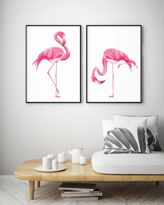 Plakaty Flamingi Wallie Studio Dekoracji