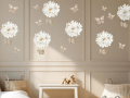Naklejki ścienne do pokoju dziecięcego – balony z kwiatów i motylki w jasnej kolorystyce. Subtelny, naturalny akcent do wnętrz.-min.png
