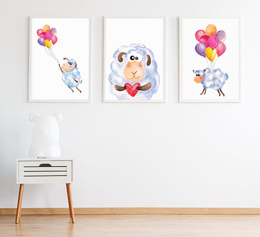 plakat owca Owieczki Wallie Studio Dekoracji
