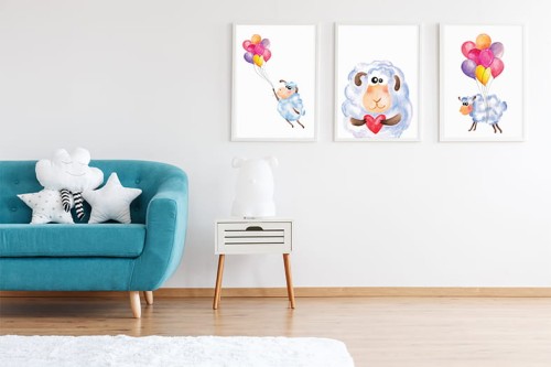 plakat owca Owieczki Wallie Studio Dekoracji