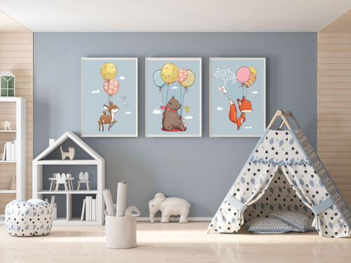 Plakaty dla dzieci Fiku Miku Wallie Studio Dekoracji