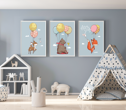 Plakaty dla dzieci Fiku Miku Wallie Studio Dekoracji