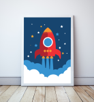Plakat Kosmos, Rakieta