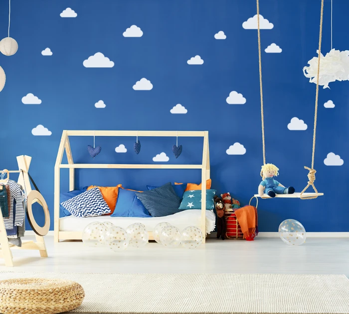 Naklejki na ścianę Piękne Białe Chmurki Wallie Studio Dekoracji