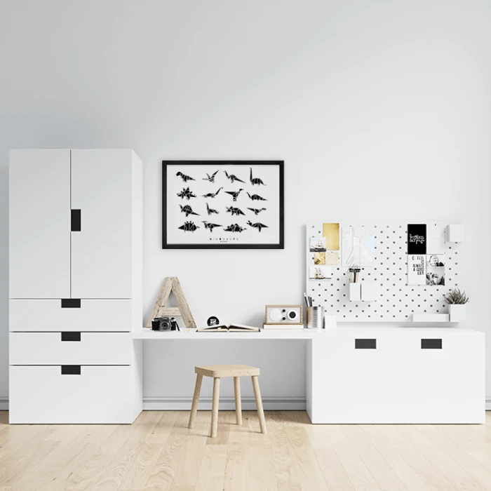 Plakat Origami Dinozaury Pokój Dziecka Wallie Studio Dekoracji