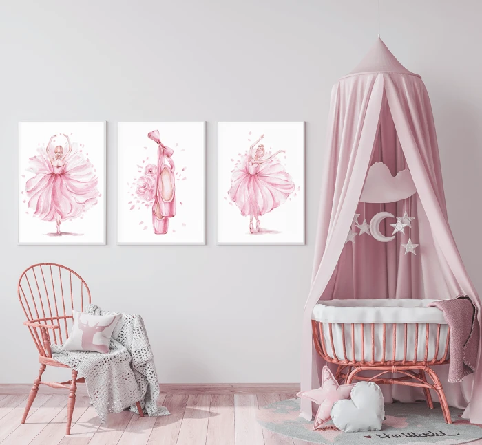 Plakaty Baletnica Balet Balerina Tancerka Primabalerina Pokój Dziecka Wallie Studio Dekoracji