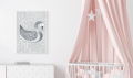 Plakat Łabędź Swan Zwierzątka Pokój Dziecka Wallie Studio Dekoracji