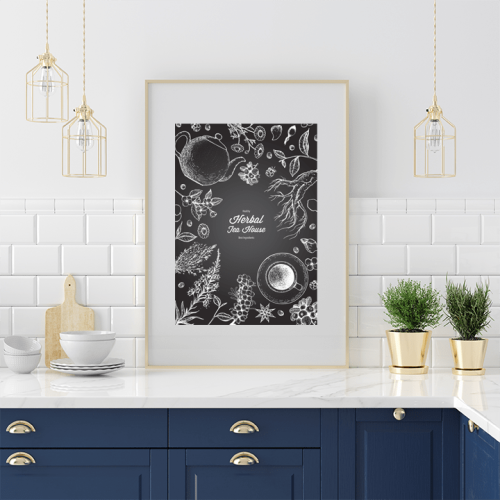 Plakat do kuchni Herbata Herbatka Herbal Tea House Wallie Studio Dekoracji