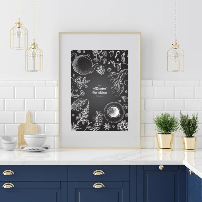 Plakat do kuchni Herbata Herbatka Herbal Tea House Wallie Studio Dekoracji