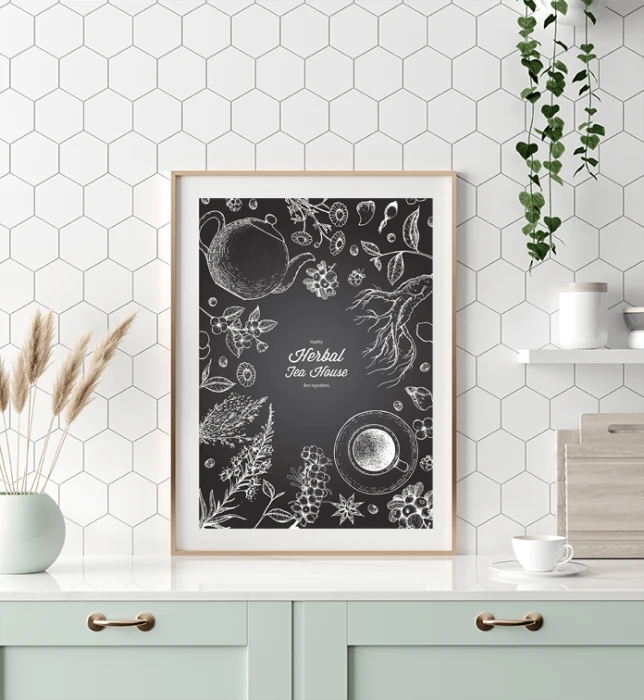 Plakat do kuchni Herbata Herbatka Herbal Tea House Wallie Studio Dekoracji