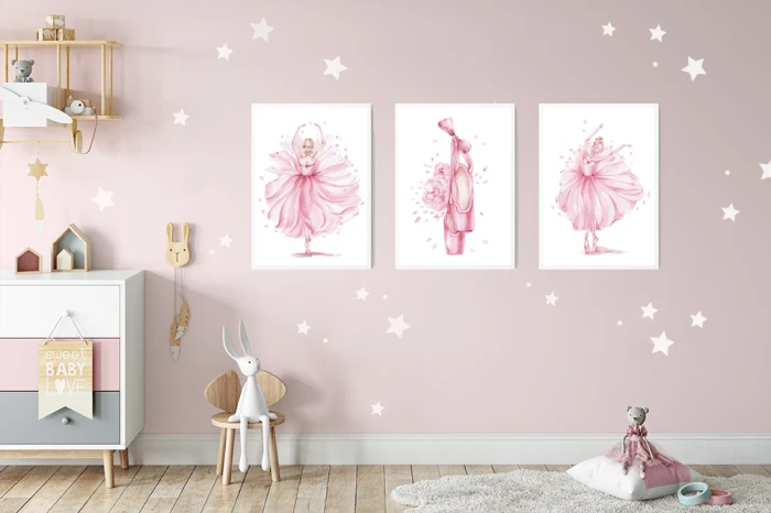Plakaty Baletnica Balet Balerina Tancerka Primabalerina Pokój Dziecka Wallie Studio Dekoracji