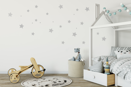 Szare gwiazdki naklejki ścienne Wallie Studio Dekoracji