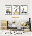 Plakaty Autka Auta Taxi Taksówka Żyrafa Zebra Lew Pokój Dziecka Wallie Studio Dekoracji