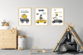 Plakaty Autka Auta Taxi Taksówka Żyrafa Zebra Lew Pokój Dziecka Wallie Studio Dekoracji