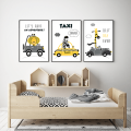 Plakaty Autka Auta Taxi Taksówka Żyrafa Zebra Lew Pokój Dziecka Wallie Studio Dekoracji