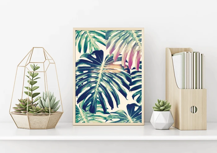 Plakat Liść Monstera Wallie Studio Dekoracji