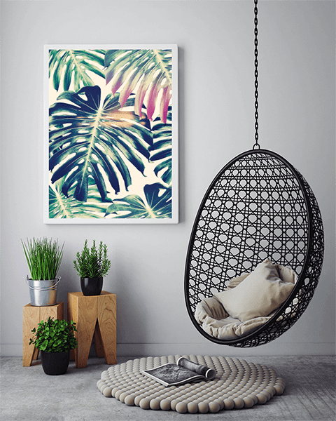 Plakat Liść Monstera Wallie Studio Dekoracji
