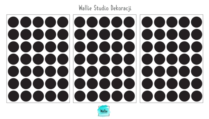 Naklejki na ścianę czarne groszki Wallie Studio Dekoracji