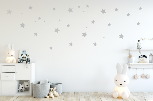 Szare gwiazdki naklejki ścienne Wallie Studio Dekoracji