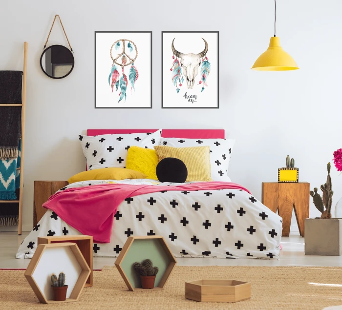 Zestaw Plakaty Łapacz snów w stylu boho dream on Wallie Studio Dekoracji